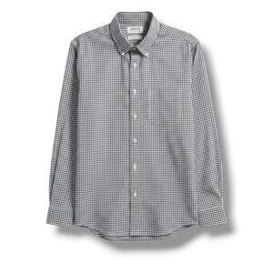 Arrow Dover Men’s Checkered Button-Down Shirt – Black & White, Size 16.5 (36/37)